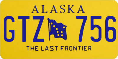 AK license plate GTZ756