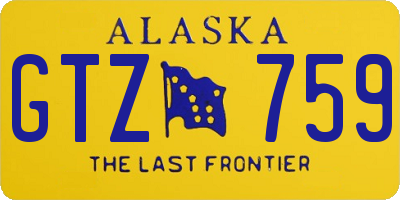 AK license plate GTZ759