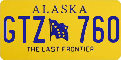 AK license plate GTZ760