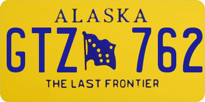 AK license plate GTZ762