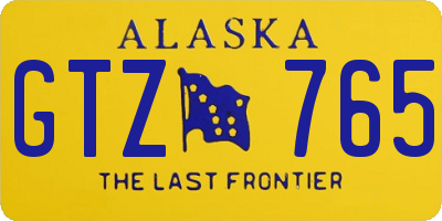 AK license plate GTZ765