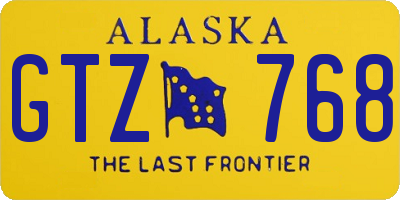 AK license plate GTZ768