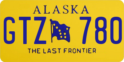 AK license plate GTZ780