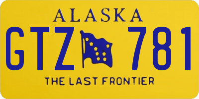 AK license plate GTZ781