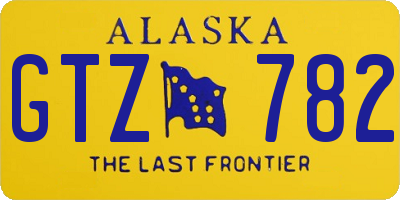 AK license plate GTZ782