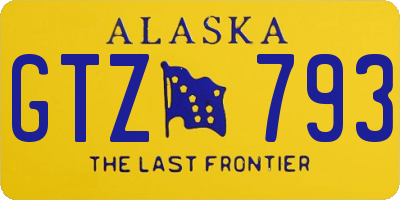 AK license plate GTZ793