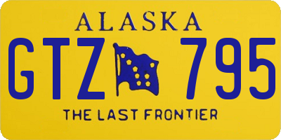 AK license plate GTZ795