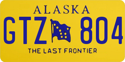 AK license plate GTZ804