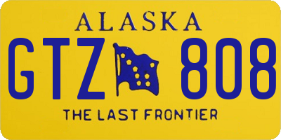 AK license plate GTZ808