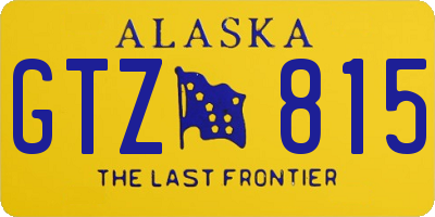 AK license plate GTZ815