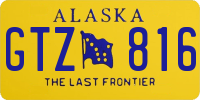 AK license plate GTZ816