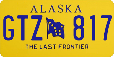 AK license plate GTZ817