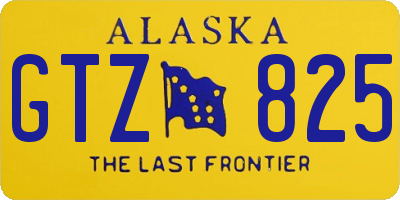 AK license plate GTZ825