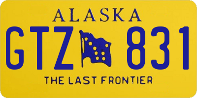 AK license plate GTZ831