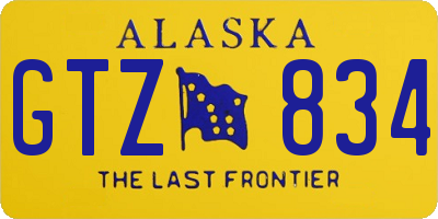 AK license plate GTZ834