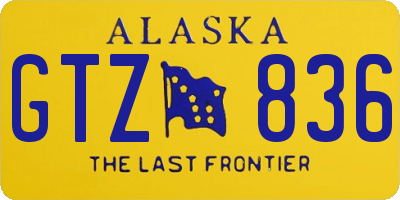 AK license plate GTZ836