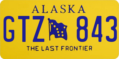 AK license plate GTZ843