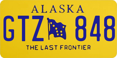 AK license plate GTZ848