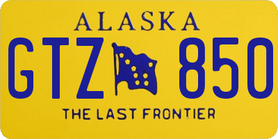 AK license plate GTZ850