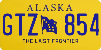 AK license plate GTZ854