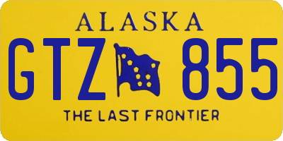 AK license plate GTZ855
