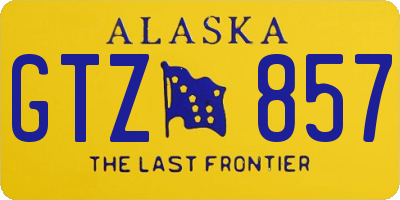 AK license plate GTZ857