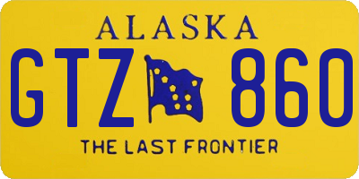 AK license plate GTZ860
