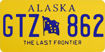 AK license plate GTZ862