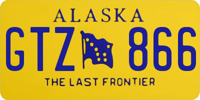 AK license plate GTZ866