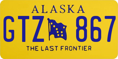 AK license plate GTZ867
