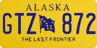 AK license plate GTZ872