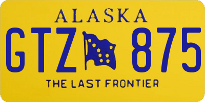 AK license plate GTZ875