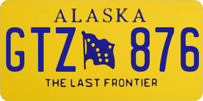 AK license plate GTZ876