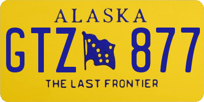 AK license plate GTZ877