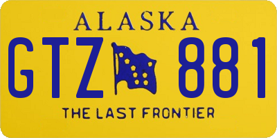 AK license plate GTZ881
