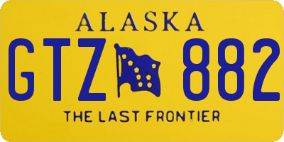 AK license plate GTZ882