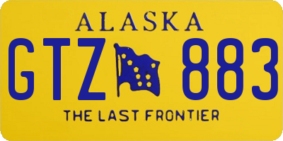 AK license plate GTZ883