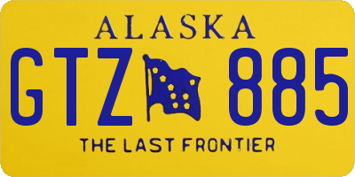 AK license plate GTZ885