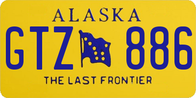AK license plate GTZ886