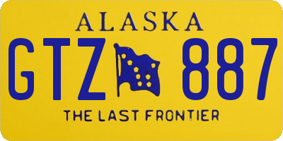 AK license plate GTZ887