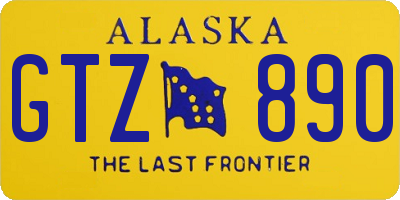 AK license plate GTZ890