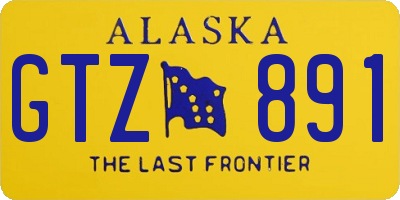 AK license plate GTZ891