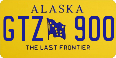 AK license plate GTZ900