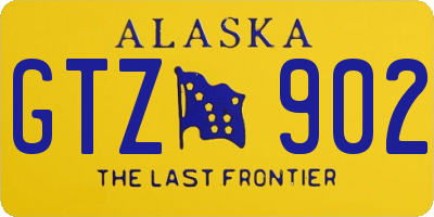 AK license plate GTZ902