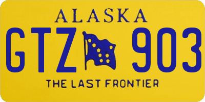 AK license plate GTZ903