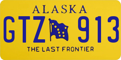 AK license plate GTZ913