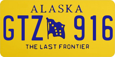 AK license plate GTZ916