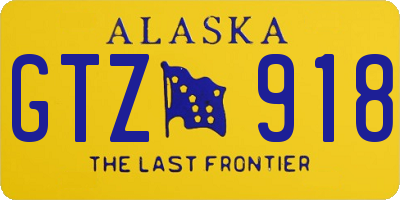 AK license plate GTZ918