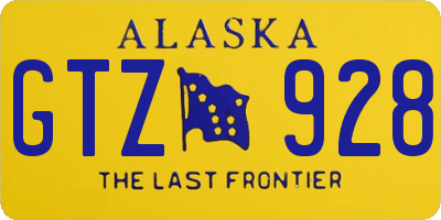 AK license plate GTZ928