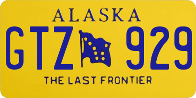 AK license plate GTZ929